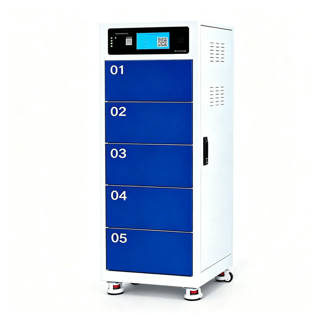 5-bay battery swapping cabinet